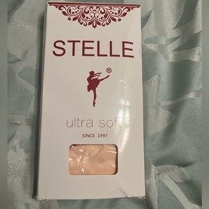 New Stelle 2 pair of dance leggings nude/pink and white size Small new in box